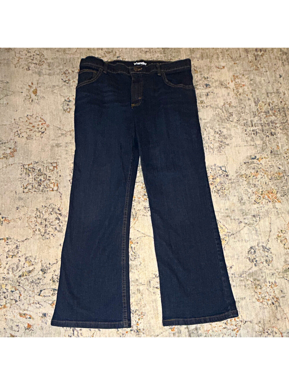 Wrangler Classic Boot Boys Bootcut Dark Wash Jeans 16 Husky 28" Stretch A179